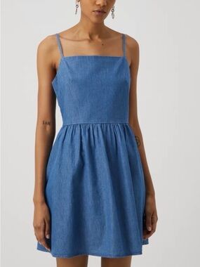 Gap Blue Cotton Denim Sundress